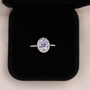 925 Silver 1 Carat Oval CZ Ring